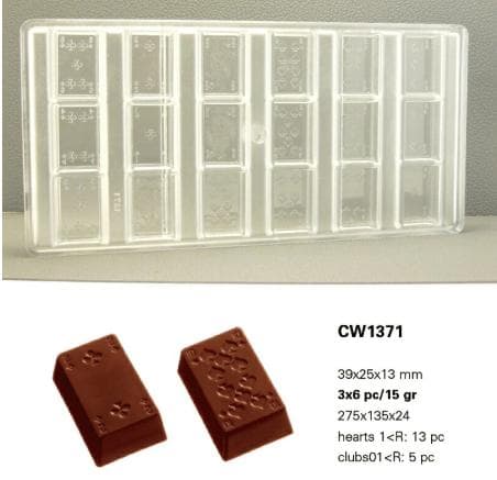ポリカーボネート製チョコレートモールド3種 チョコレートワールド