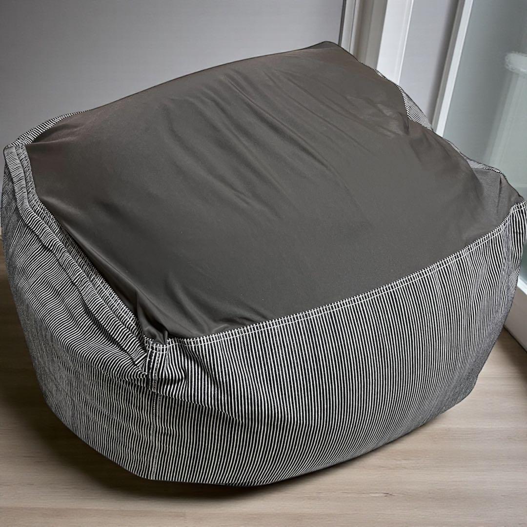 体にフィットするソファ　大 クッション （綿デニム・ヒッコリー） 無印良品 体にフィットするソファ 小 セット 綿デニム ヒッコリー | 無印良品