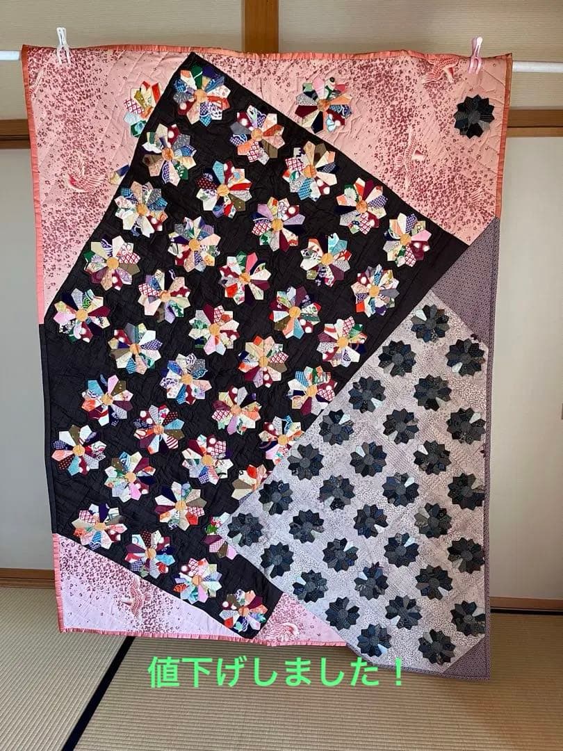 パッチワーク　タペストリー　和柄 和のアイテムのパッチワークタペストリー（和風） タペストリー