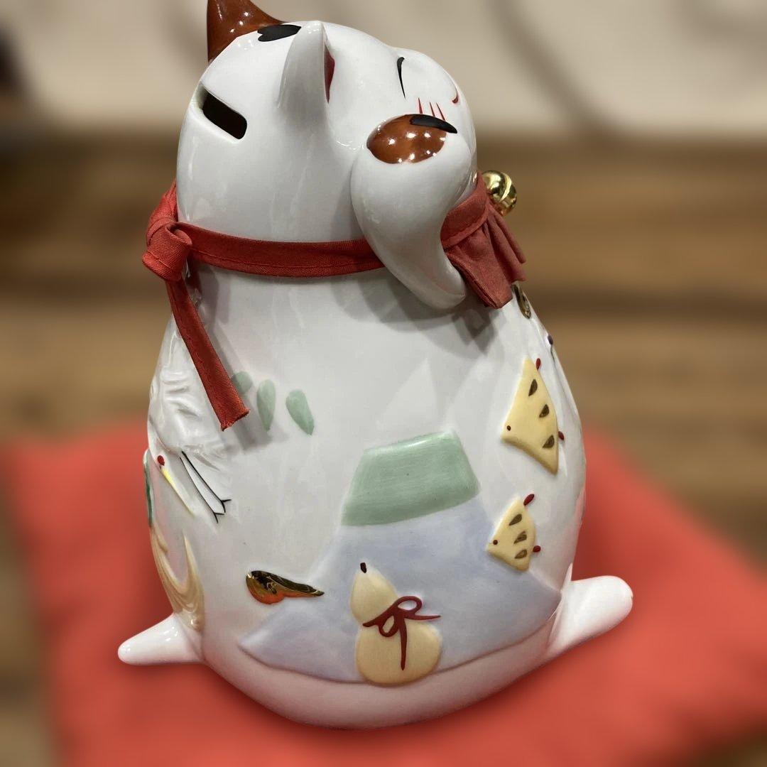 猫舎道楽堂本舗 招き猫 貯金箱 大型 陶器 開運 レトロ 美品 - メルカリ