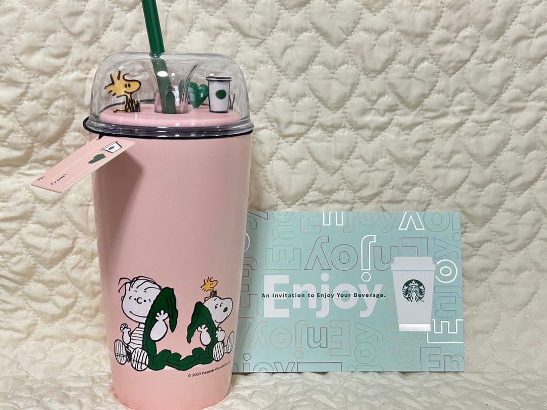 スタバ PEANUTS ステンレスコールドカップタンブラー ピンク　473ml Starbucks Coffee - スタバ スヌーピーコラボ ステンレスコールド