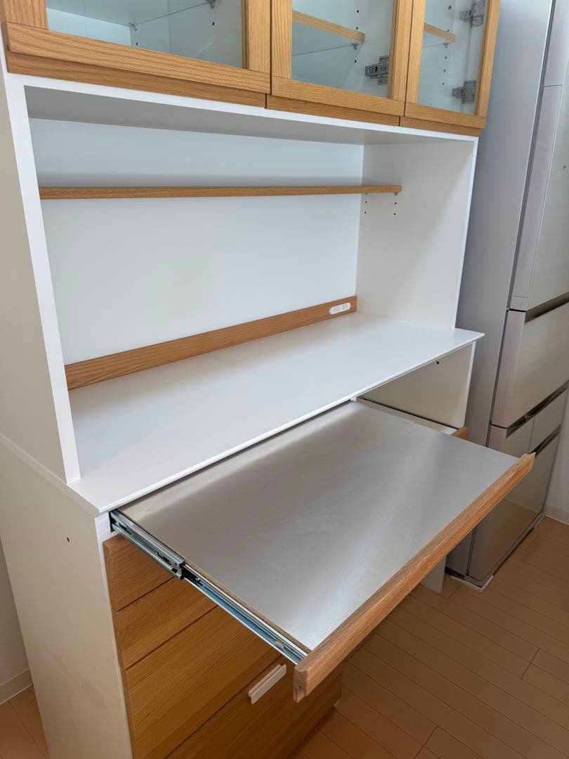 モモナチュラル 食器棚 CUPBOARD 120WH 01+02 - メルカリ