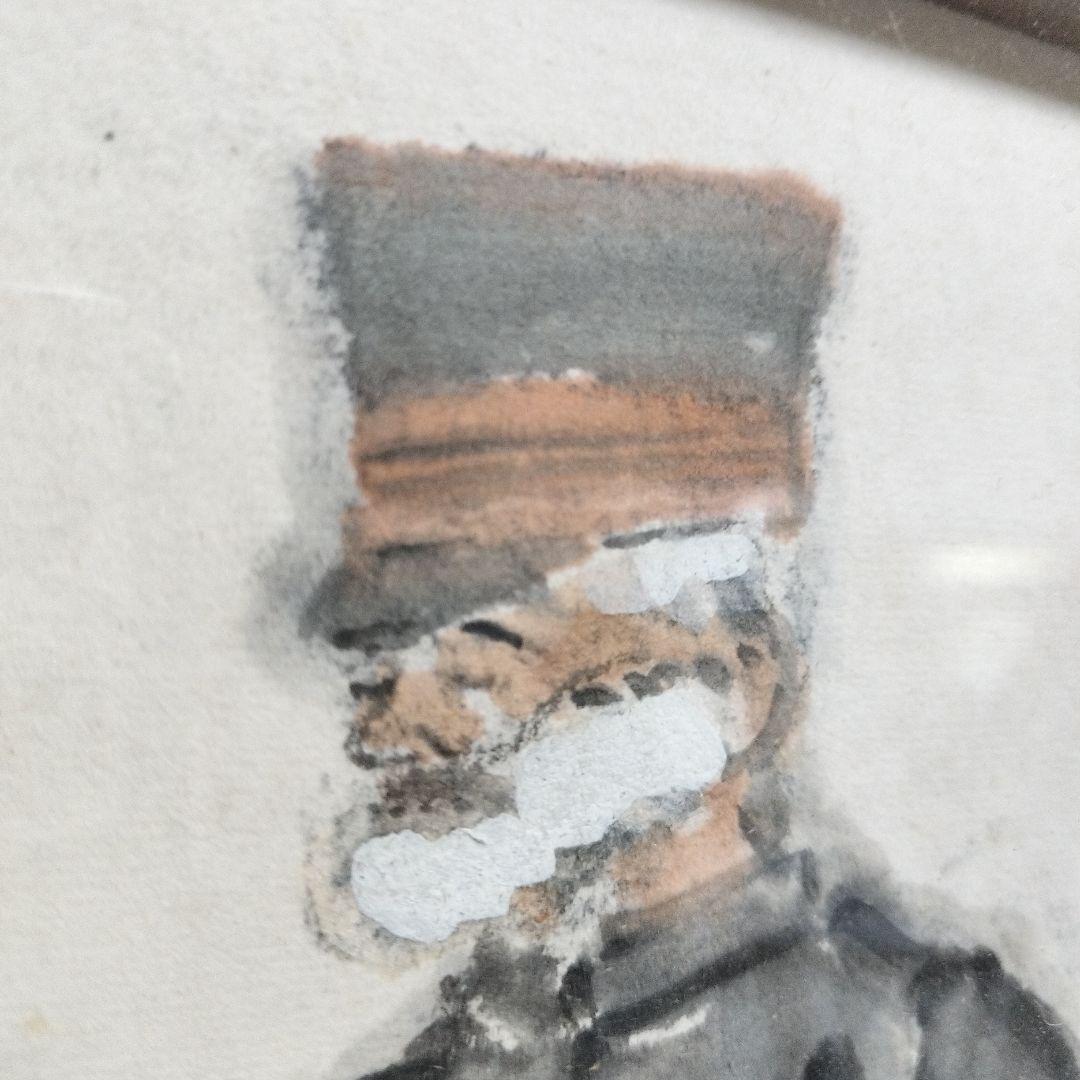櫻井忠温 乃木将軍 色紙画 日本軍 骨董 軍人作家 - メルカリ