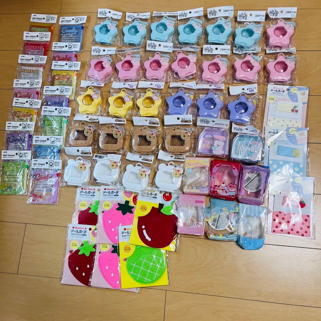 セリア Seriaドールポーチ59個ドールポーチ窓付ケース シルバニア ぬい