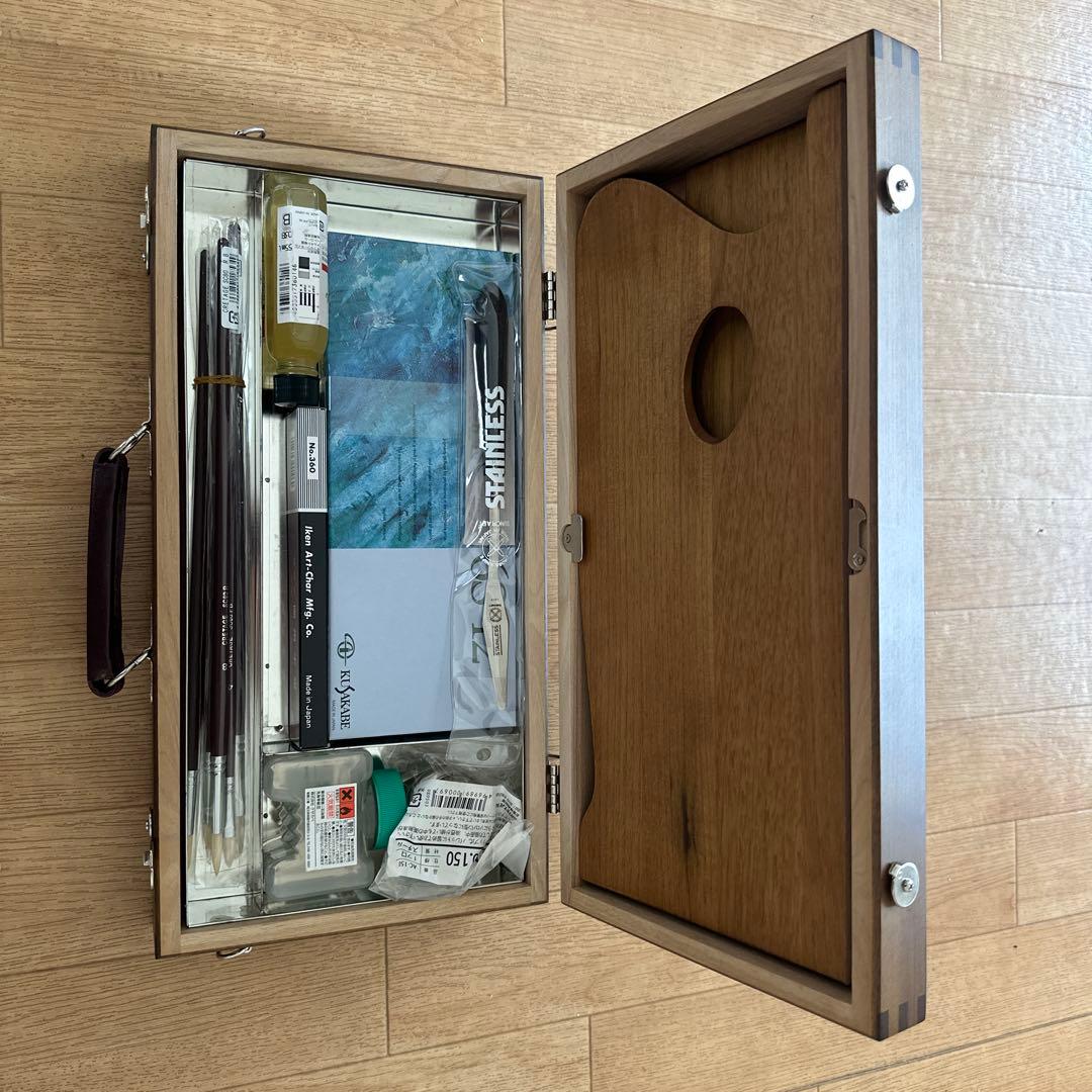 アートセット ステンレス 絵具・筆・パレット 81IR76A5gzL._AC_UF350,