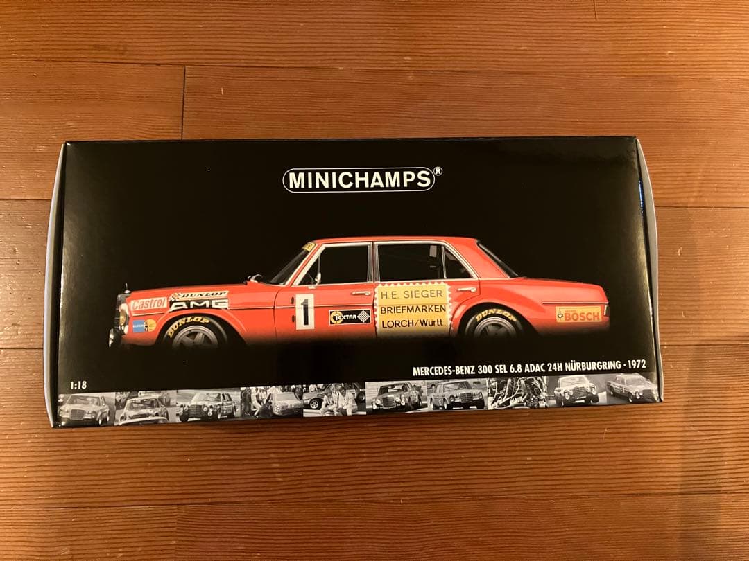 ミニチャンプス 1/18 ベンツ300 SEL 6.8 ADAC 24H