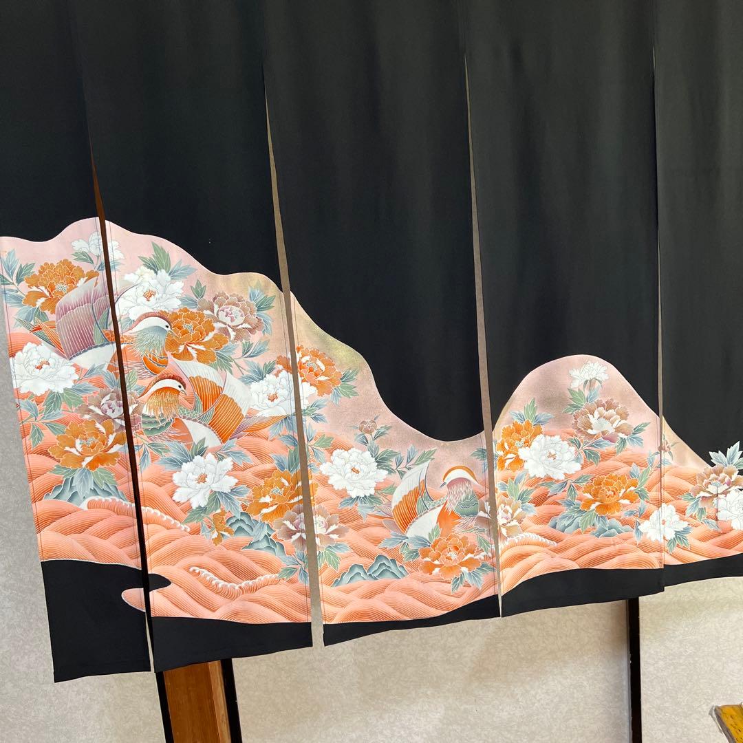 鳳凰、花柄、リメイク暖簾を創りました、着物素材！ - メルカリ