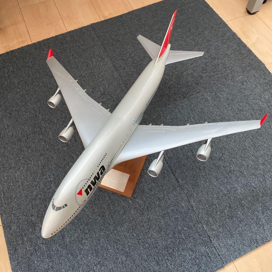ボーイング747 1/100 模型 ノースウェスト スーパージャンボ 非売品