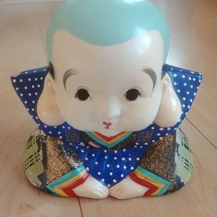 昭和レトロ 福助人形 骨董品 貯金箱 置物 - メルカリ
