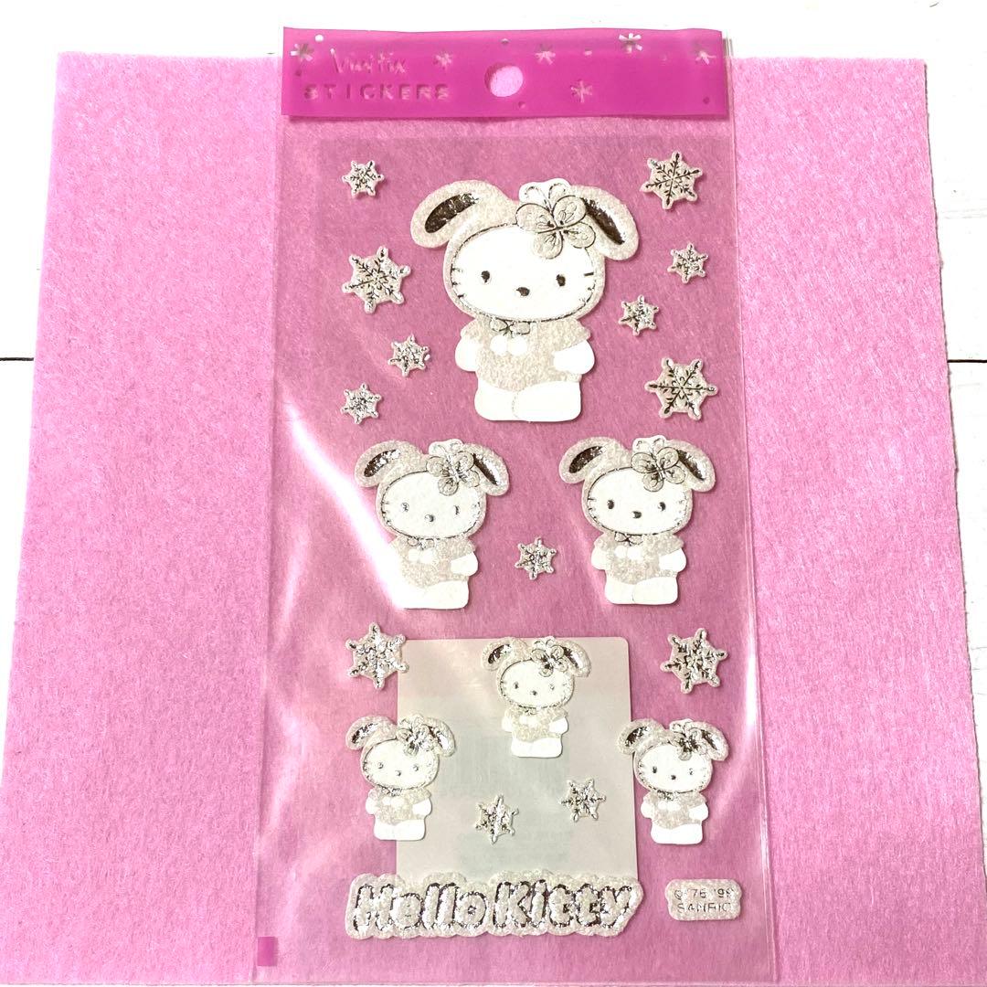 ハローキティ うさぎ 雪うさぎ シール vivitix サンリオ 希少 - メルカリ