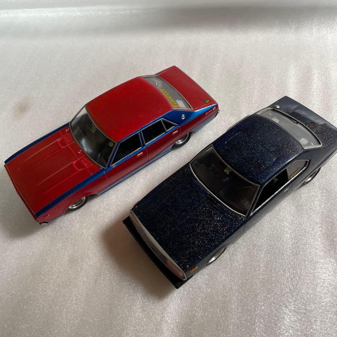 完成品】旧車 プラモデル 4台セットケンメリ ハコスカ ジャパン セリカ