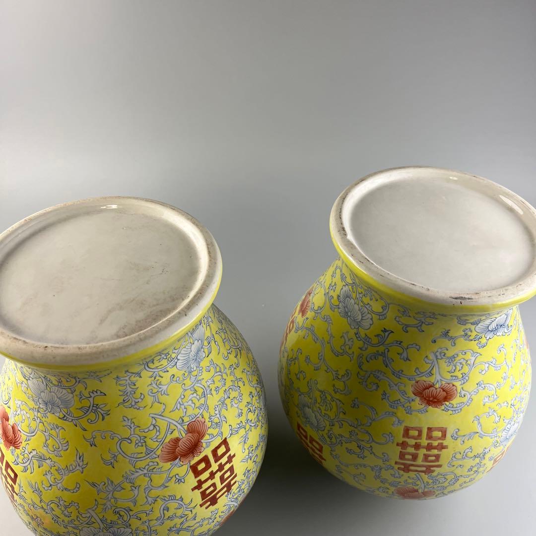 中国 粉彩 花瓶 細密 色絵 2点 壺 - メルカリ