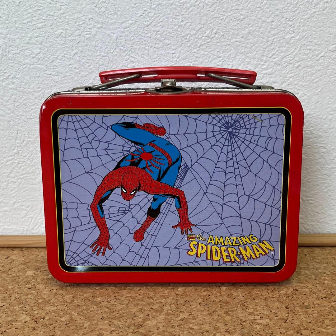 【レア】スパイダーマン ヴィンテージ缶ケース（SPIDER-MAN） USJ スパイダーマン フィギュア付き スーベニア お菓子缶ケース