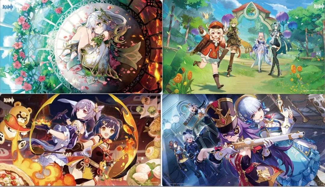 【正規品】原神 ラバーマット ８種セット ナヒーダ 虚空の鼓動 薔薇と銃士 他 原神 スメールシティ デスクマット 「虚空の鼓動、熾盛の劫火