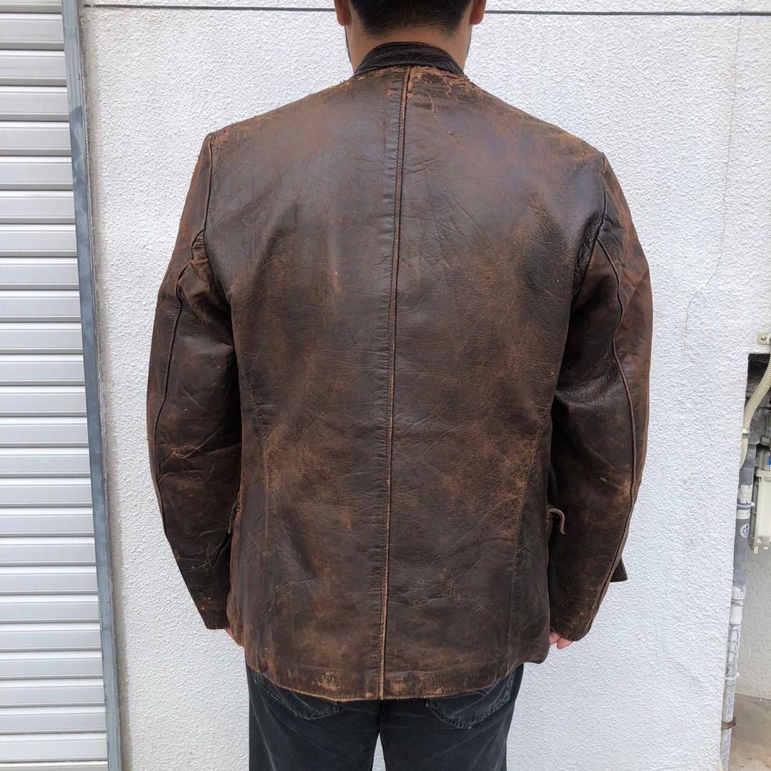 極上 貴重 40s ドイツ軍 実物 Uボート レザー ジャケット SS 武装親衛