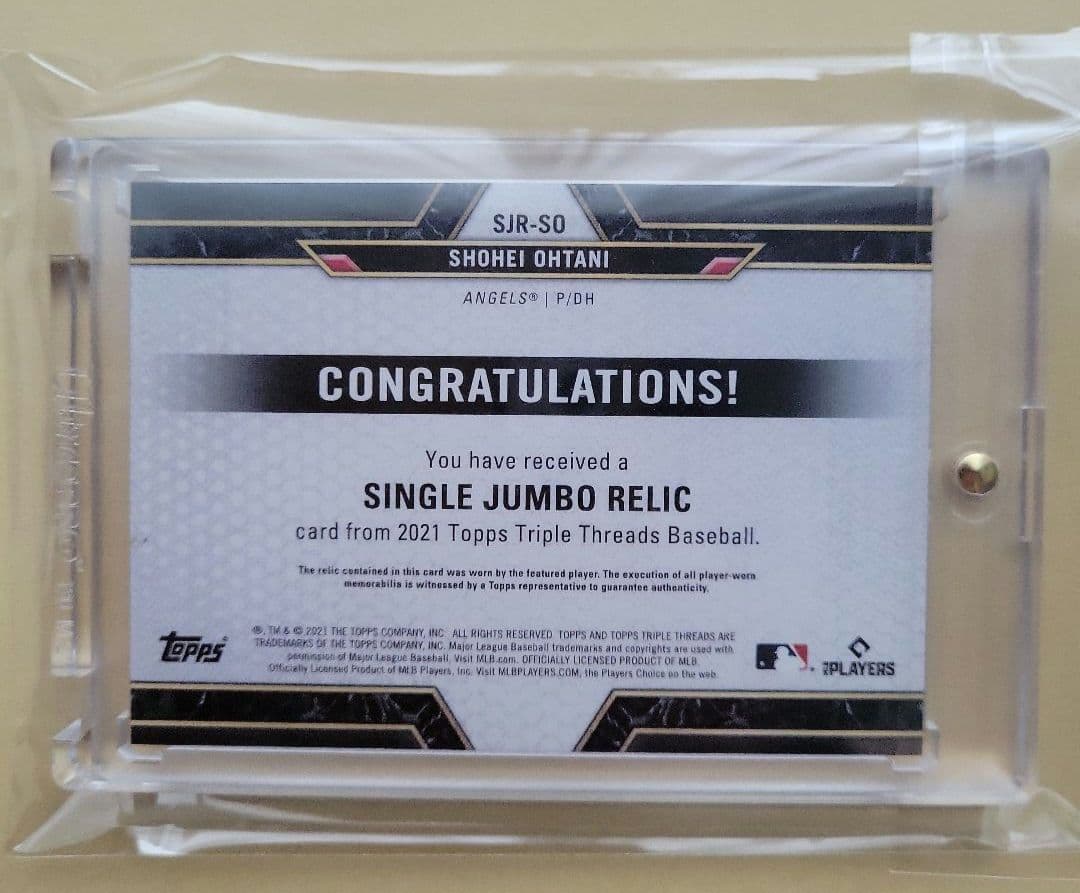 ◇お値引き☆世界に48枚☆レア大谷翔平 topps カード二刀流 MVP着用