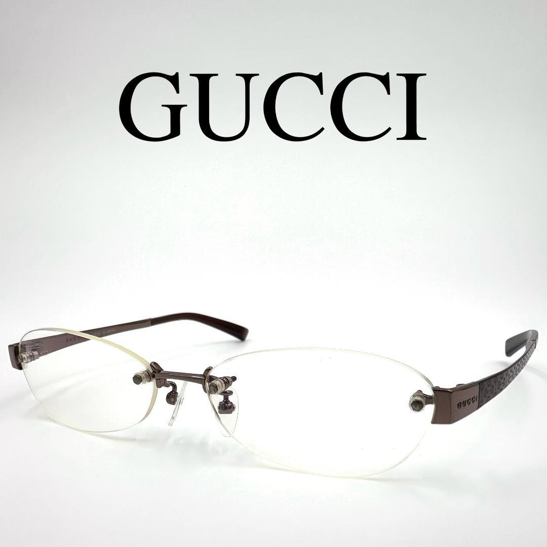 GUCCI グッチ メガネ 度なし GG-9600J リムレス ケース付き - メルカリ