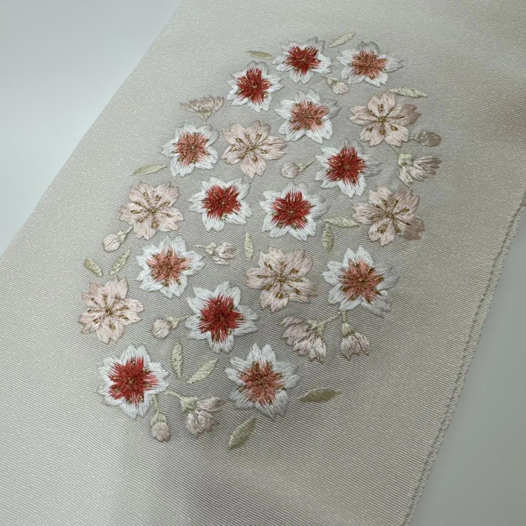 花柄刺繍 絹100% 七五三用 3歳・7歳
