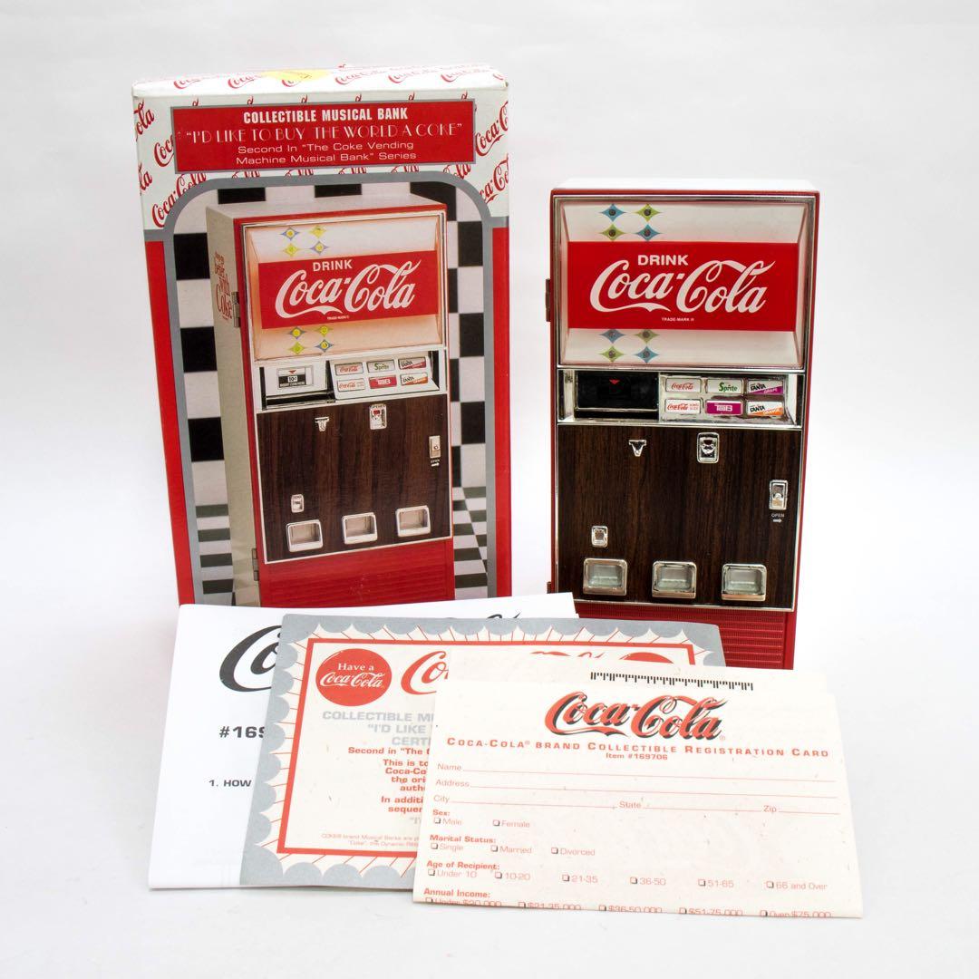 [匿名配送] 美品 レア コカコーラ 貯金箱 元箱 匿名配送]コカコーラ ピンボール コインバンク 貯金箱 ミュージック
