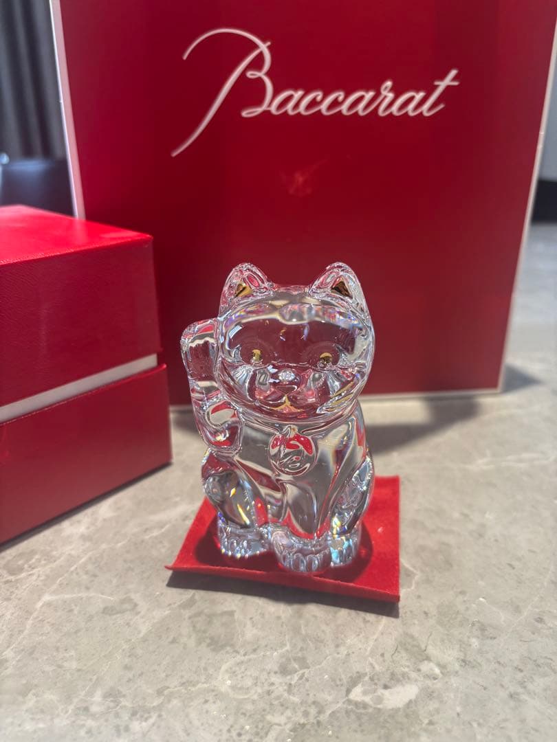 Baccarat クリスタル 招き猫 Baccarat(バカラ) 招き猫 クリスタル クリア｜トレファクONLINE