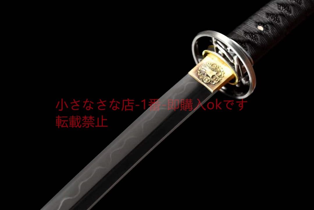 墨耀』T10覆土焼刃波紋鏡面侍刀 古兵器 武具 刀装具 日本