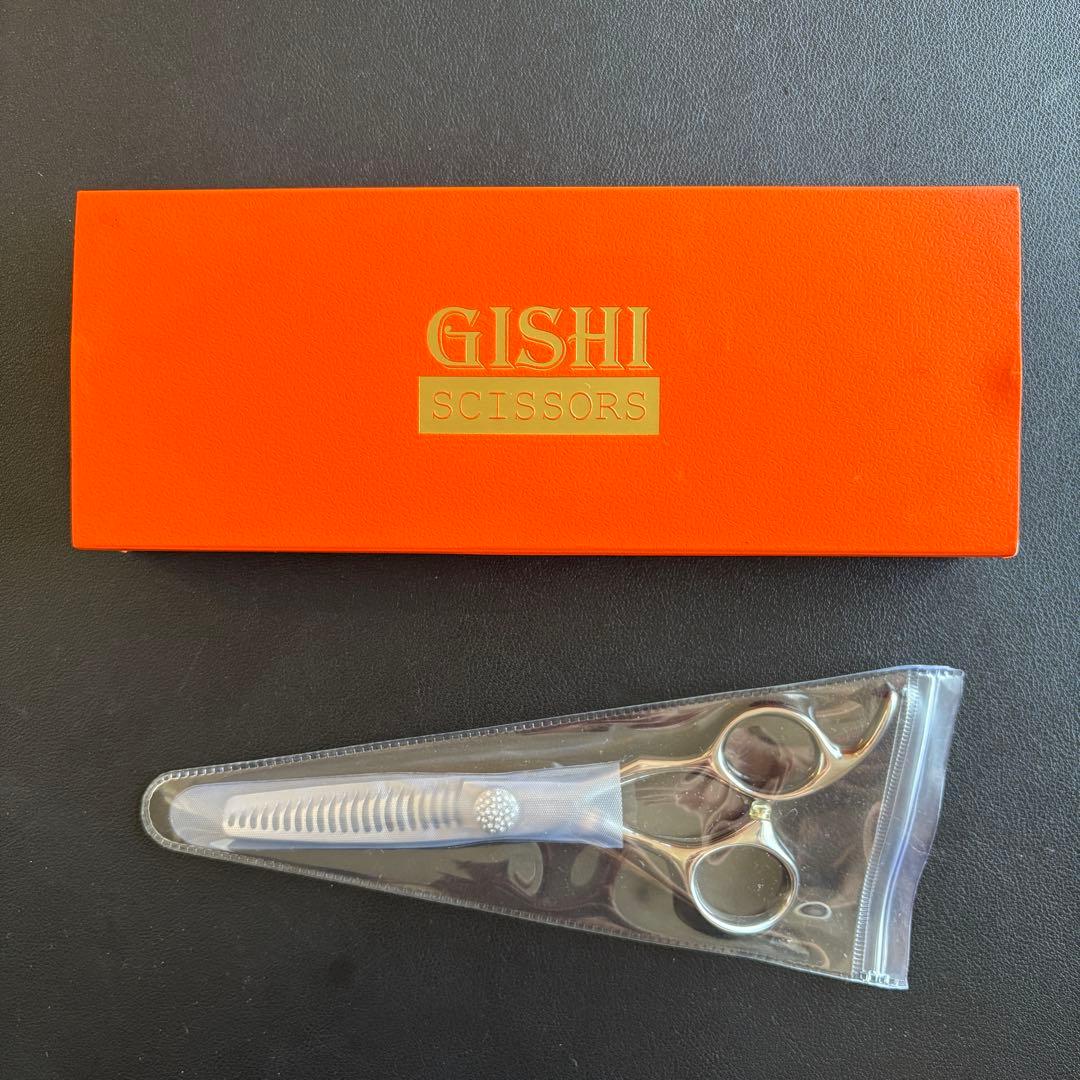 GISHIシザー セニング 20% 1年使用 技師 GISHI セニングシザー オフセット 6.0インチ TH-20 カット率約20