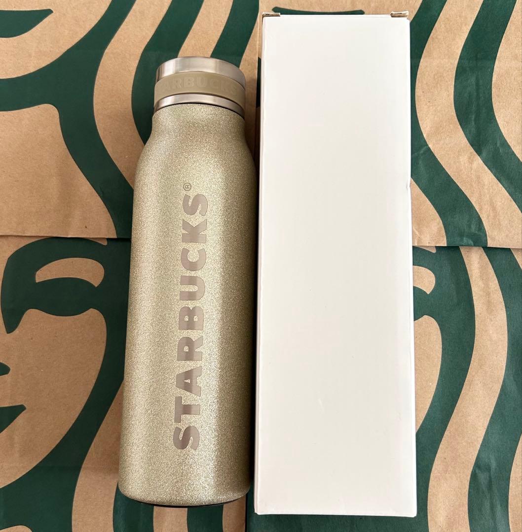スターバックス ホリデー2025ステンレスボトル グリッター シャンパン