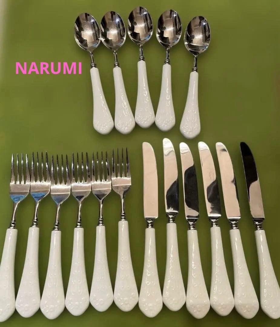 【NARUMI】エレガントなカトラリーセット シルキーホワイト　17点 ヨドバシ.com - ナルミ NARUMI クラウンキッズ カトラリーセット