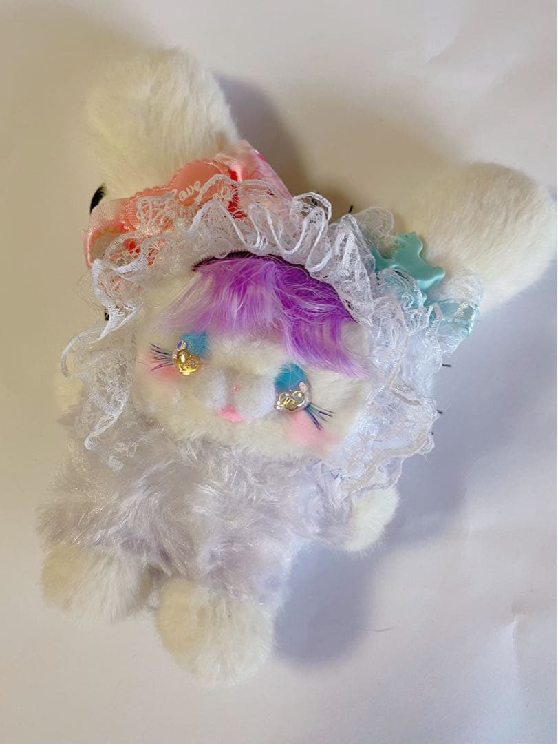 Rainbowうさぎ 人気作家 フェルト ぬいぐるみ テディベア ハンドメンド