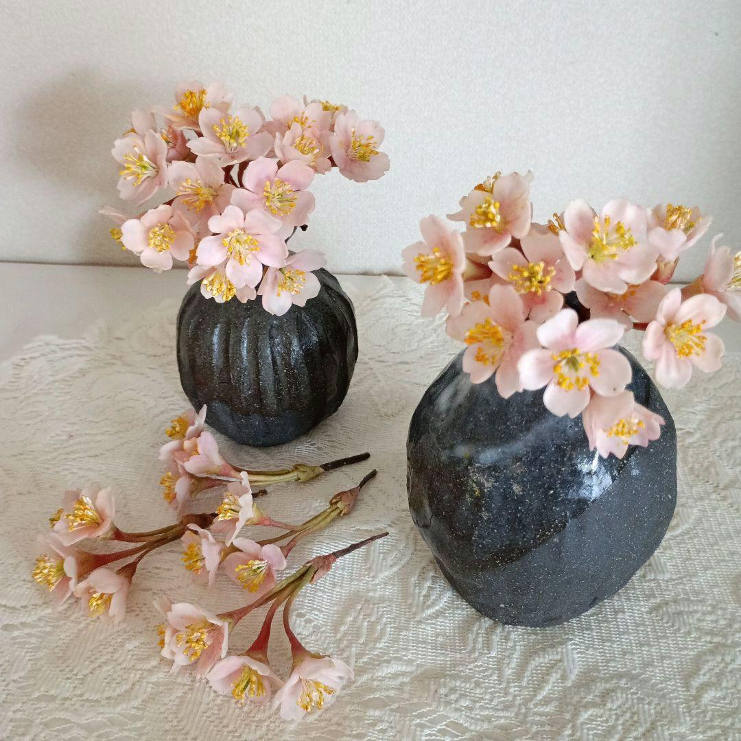 専用 淡いピンクの桜 クレイフラワー 樹脂粘土 - メルカリ