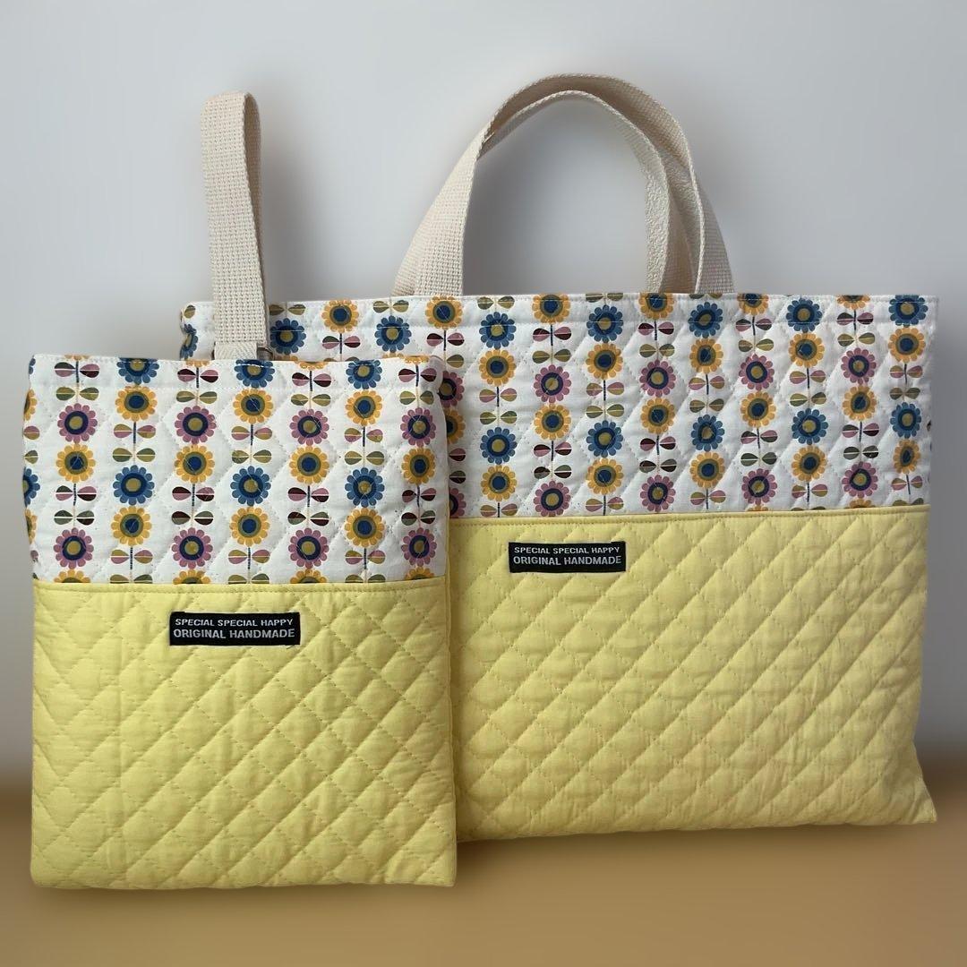 入園入学2点セット レッスンバッグ 上履き入れ ハンドメイド