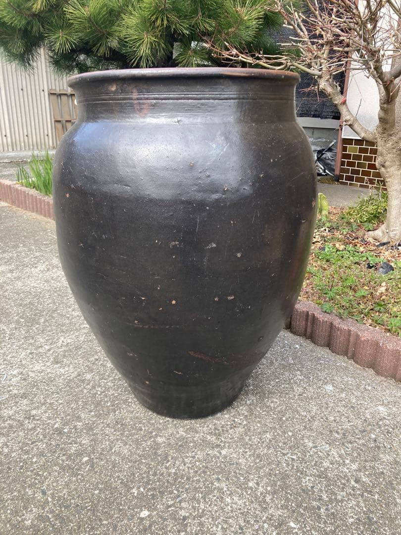 訳あり。大型時代物 大瓶。睡蓮鉢 メダカ鉢 古民具 アンティーク 高67cm。 2026年最新】睡蓮鉢 骨董の人気アイテム - メルカリ