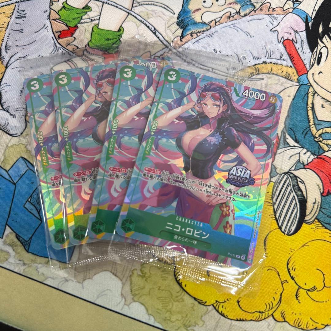 ロビン アジア 海外 限定 ASIA 日本未発売 日本未配布　6 ニコ・ロビン(未開封/ASIAロゴ有/illust:BISAI)【P】{P-111} - カード