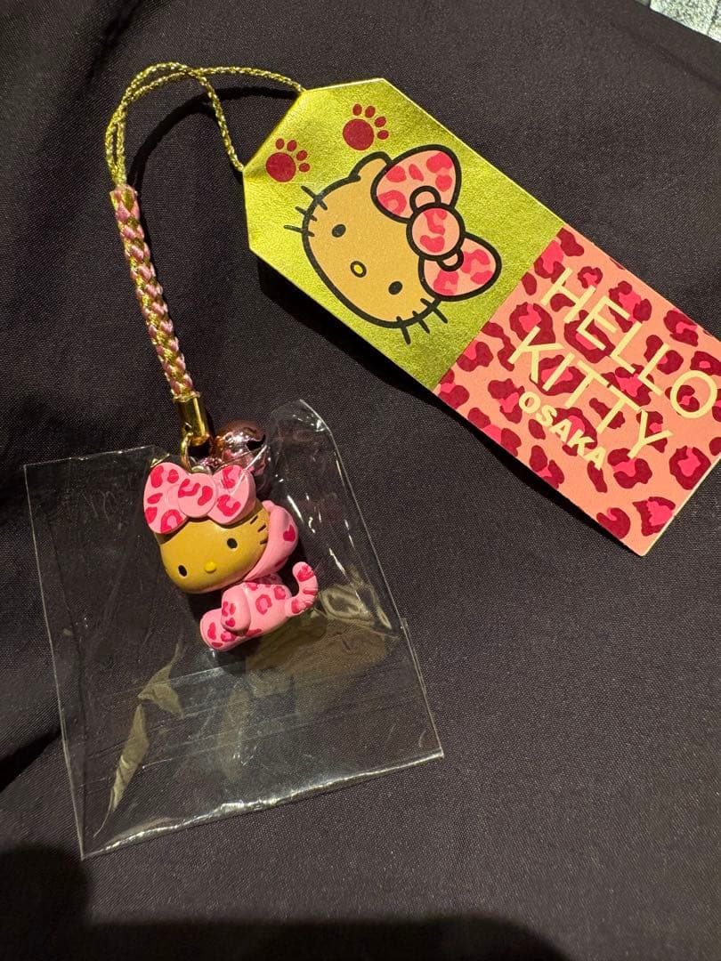 激レア キティ hello kitty ご当地 根付 大阪 ヒョウ柄 ピンク - メルカリ