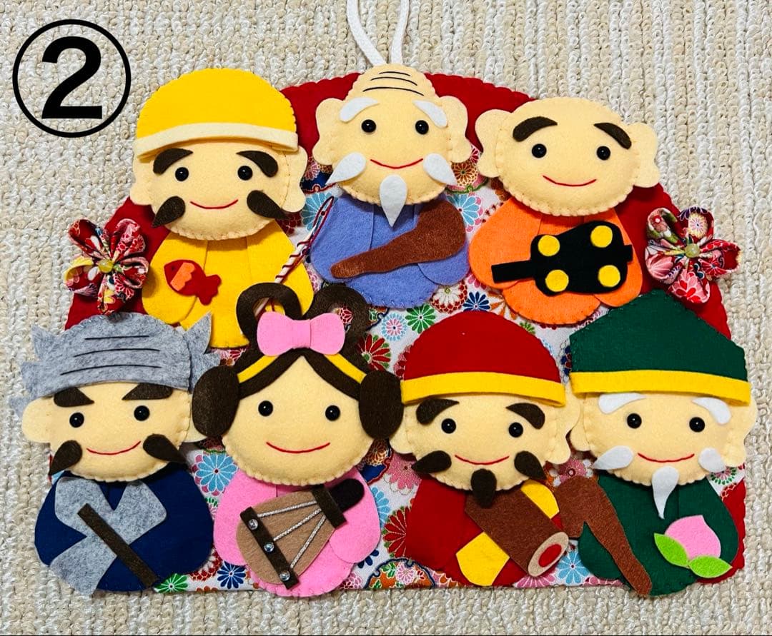 フェルトリース☆七福神☆ハンドメイド - メルカリ