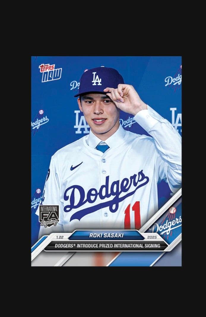 佐々木朗希 2025 Topps Now OS - 16 ドジャース 入団会見 - メルカリ