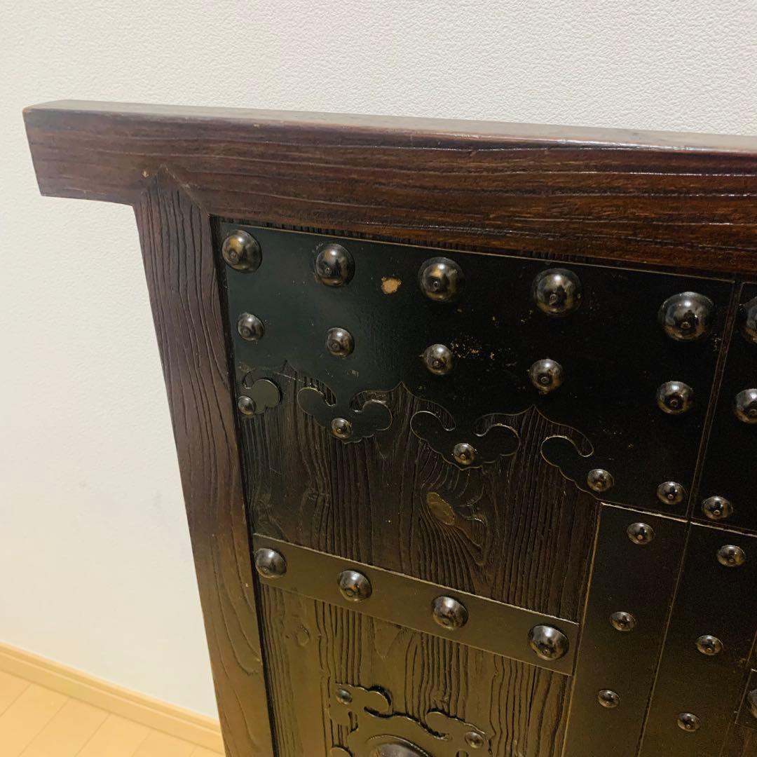 和箪笥風 衝立 パーテーション アンティーク 木製 年代物 オブジェ