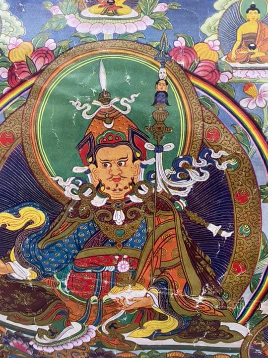 チベット タンカ グルリンポチエの仏画