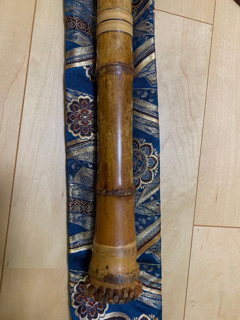 尺八、（作）井上昌山】都山、歌口水牛、銀縁、銀3線籐巻 | Shop at