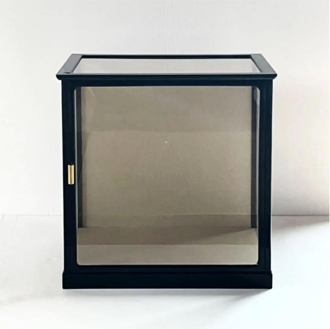 黒木枠　ガラスケース　卓上 ショーケース 楽天市場】【1月目玉商品！】 80L 黒 4面ガラス 冷蔵ショーケース