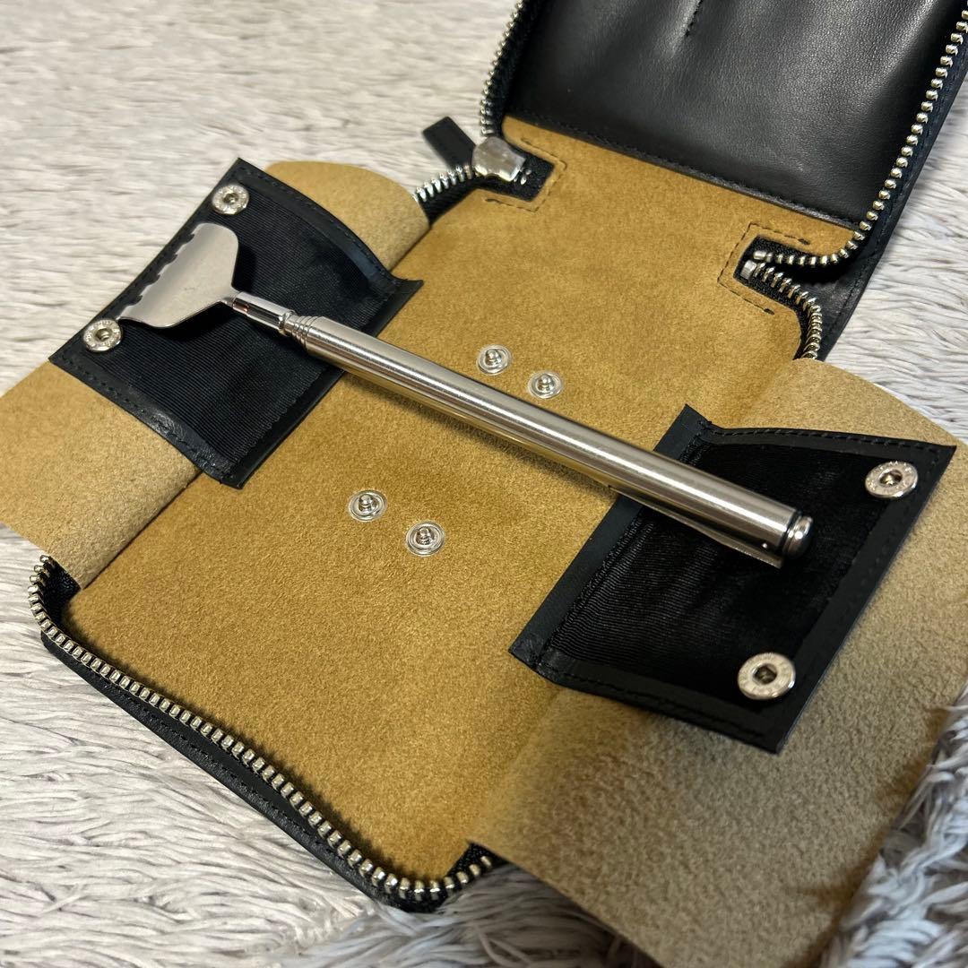 ソメスサドル SOMES SADDLE ラウンドファスナーマルチケース 本革 黒
