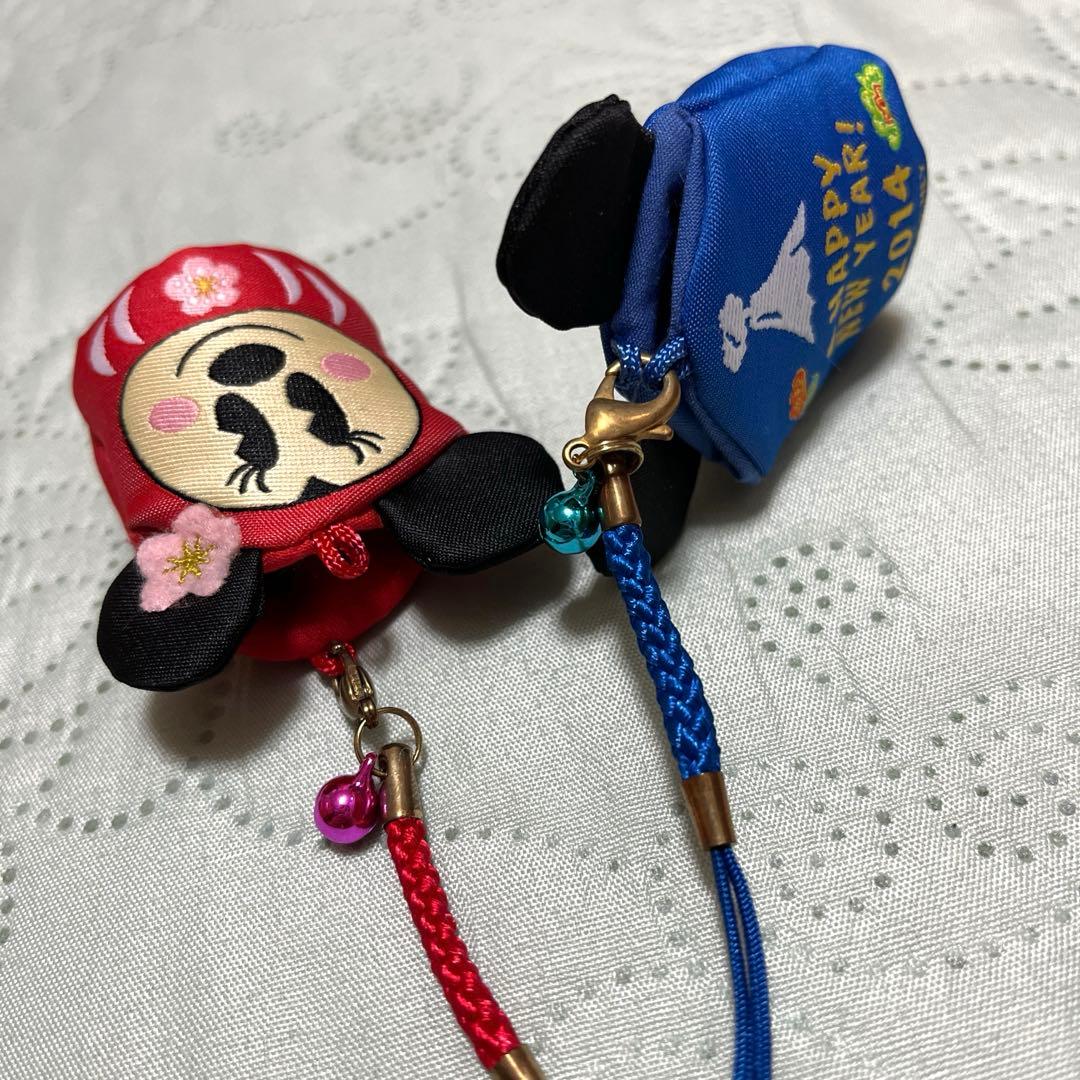 ミッキー&ミニー(根付け)ディズニーリゾート 15点 おまけストラップ