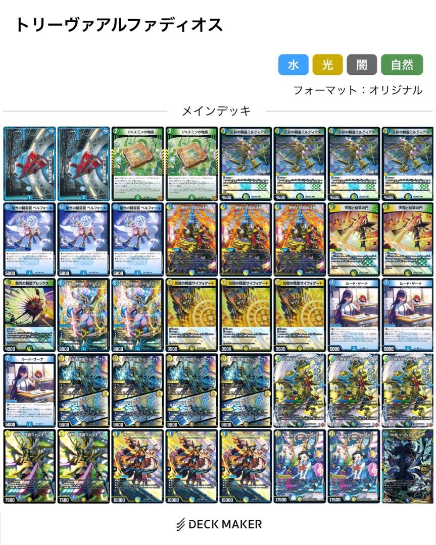 トリーヴァアルファディオスデッキ トリーヴァアルファディオス【ver1.1】{40枚}《デッキ販売》