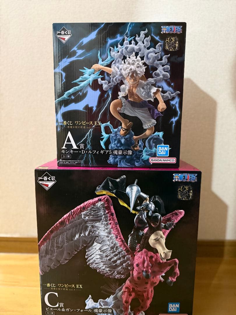 ワンピースEX 一番くじ A賞 ルフィ C賞 ピエール&ガン・フォール