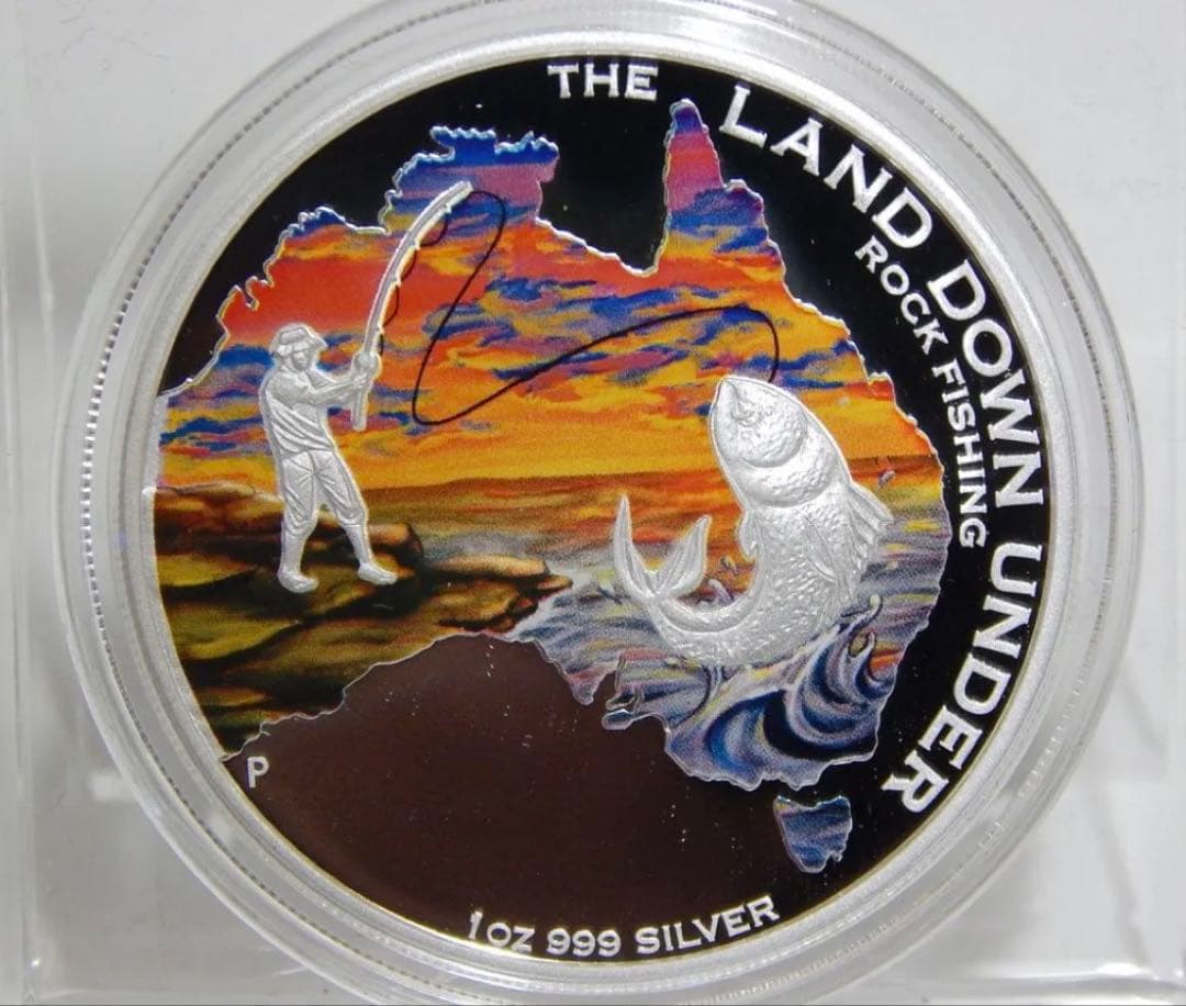 2014 オーストラリア ランドダウンアンダー 岩釣り 1オンス銀貨 - メルカリ