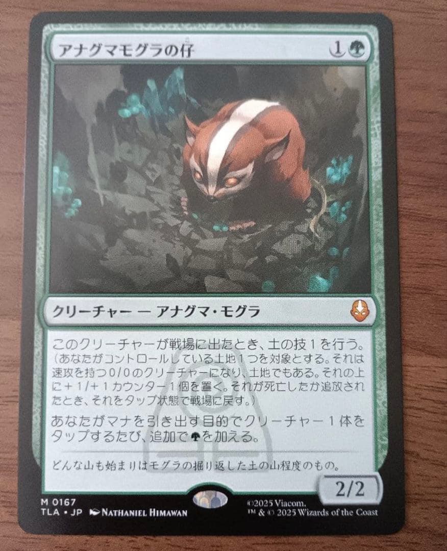 MTG アナグマモグラの仔/Badgermole Cub 通常 日本語1枚】 - メルカリ