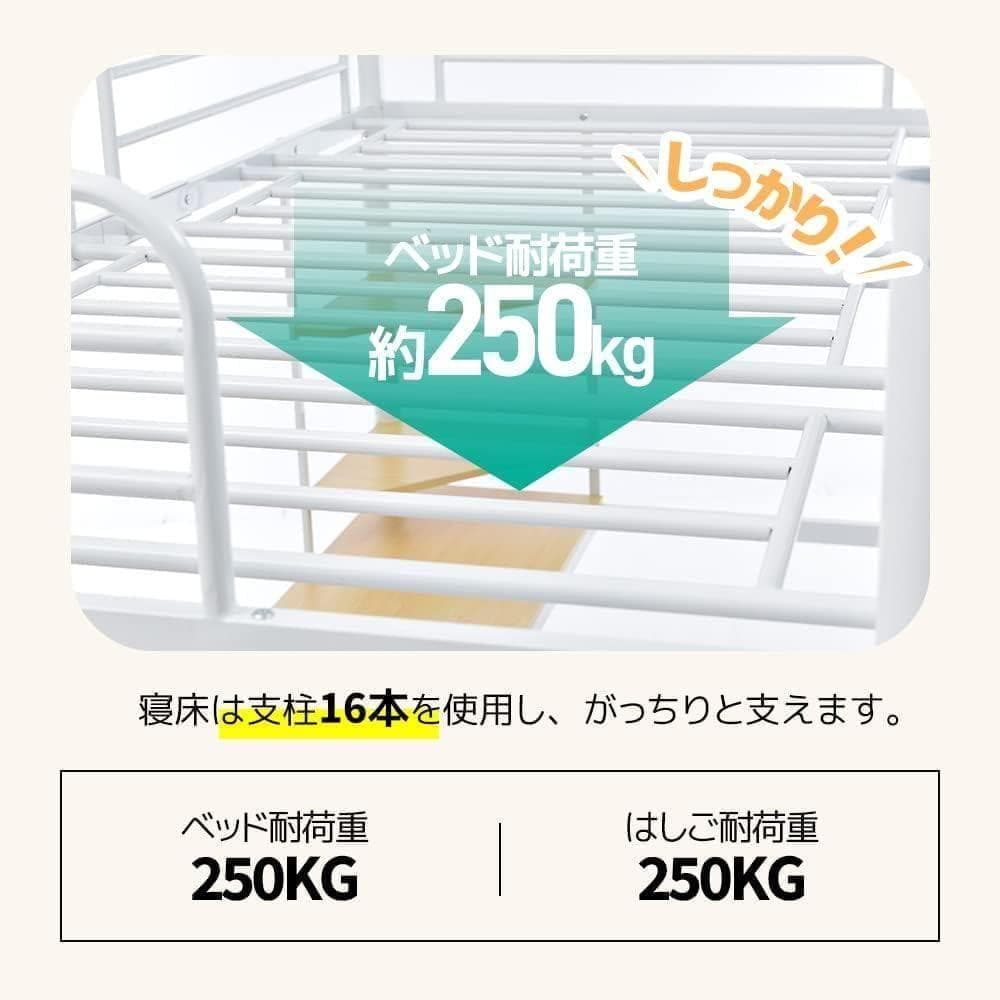 開封・未使用】OSJ デスク付き ロフトベッド コンセント付き シングル