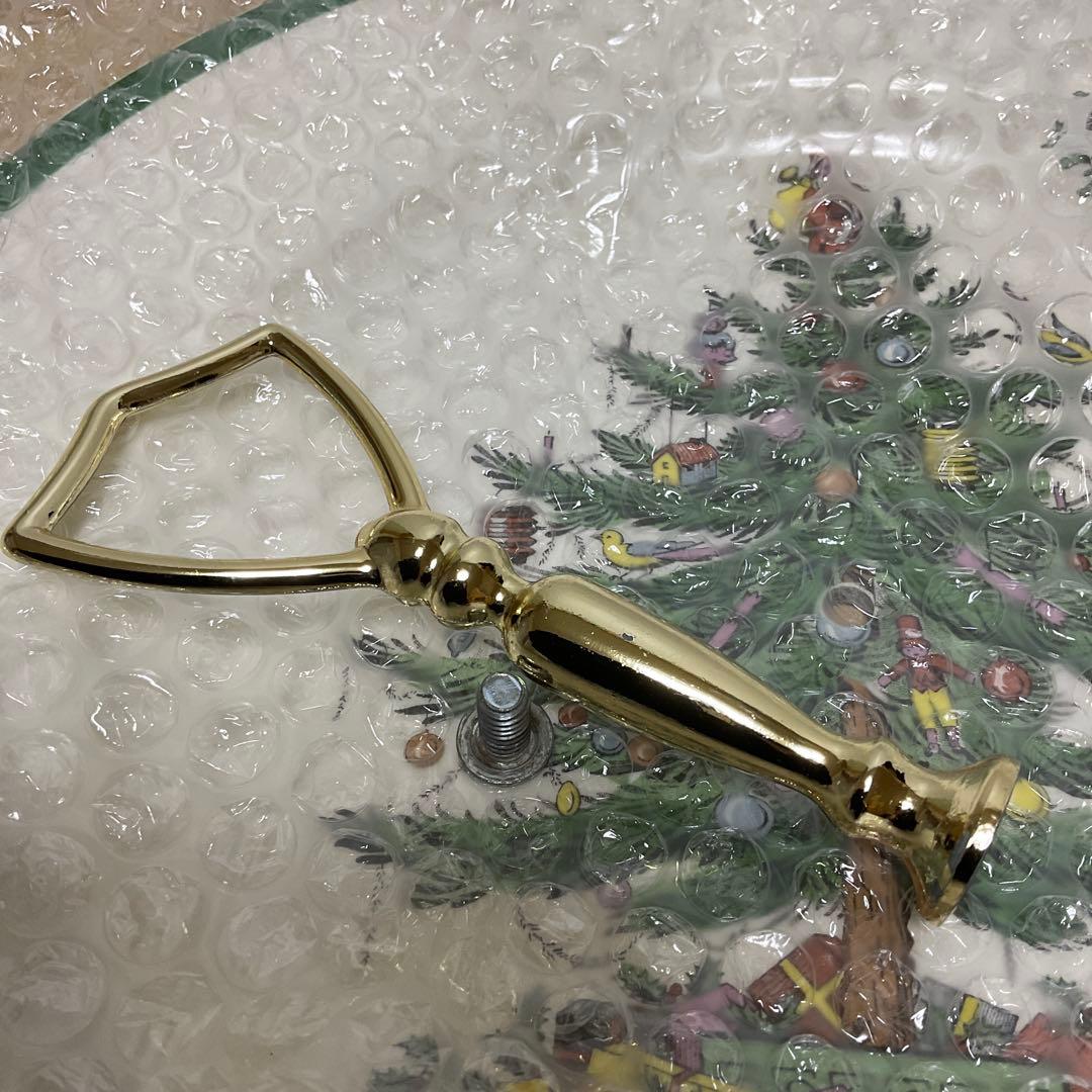 イギリス スポード クリスマスツリー ハンドル付きプレート トレイ ②
