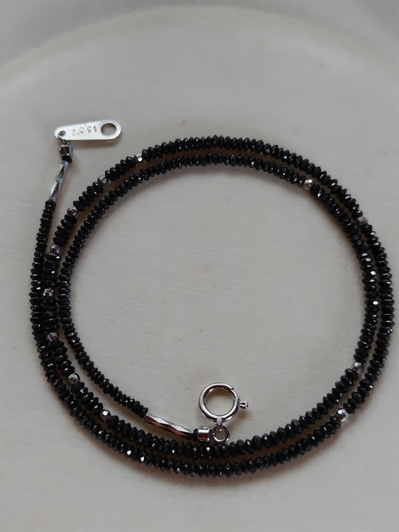 K18WG ブラックダイヤモンド　チョーカータイプ　ネックレス　13.07ct