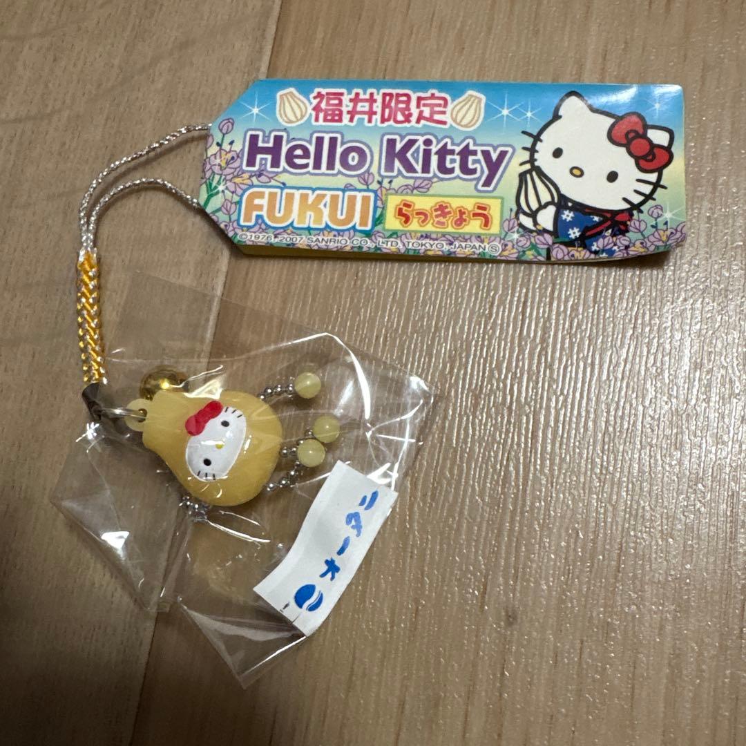 ご当地キティ 根付ストラップ 福井 らっきょう - メルカリ